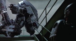 Robocop may be an abomination and an affront to God’s creation, but at least he can walk down a flight of fucking stairs.